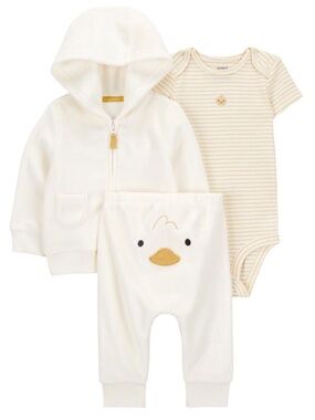 💙 New Carter's Baby 3-Piece Duck Little Cardigan Set💙